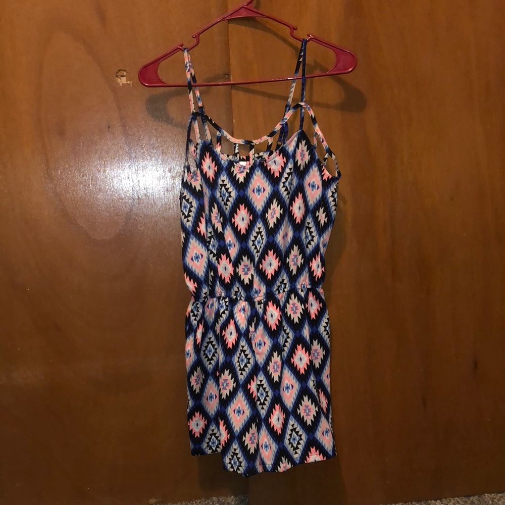 Xhilaration size M bright Aztec print romper short